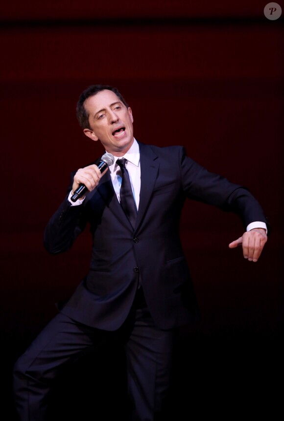 Exclusif - Gad Elmaleh se produit sur la mythique scène du "Carnegie Hall" à New York, avec son spectacle "Oh My Gad", entièrement joué en anglais. New York, le 11 février 2017. © Dominique Jacovides/Bestimage