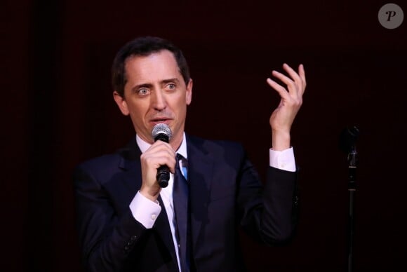 Exclusif - Gad Elmaleh se produit sur la mythique scène du "Carnegie Hall" à New York, avec son spectacle "Oh My Gad", entièrement joué en anglais. New York, le 11 février 2017. © Dominique Jacovides/Bestimage