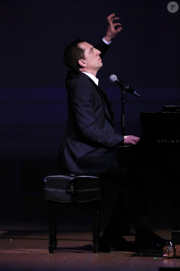 Exclusif - Gad Elmaleh se produit sur la mythique scène du "Carnegie Hall" à New York, avec son spectacle "Oh My Gad", entièrement joué en anglais. New York, le 11 février 2017. © Dominique Jacovides/Bestimage