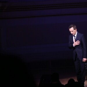 Exclusif - Gad Elmaleh se produit sur la mythique scène du "Carnegie Hall" à New York, avec son spectacle "Oh My Gad", entièrement joué en anglais. New York, le 11 février 2017. © Dominique Jacovides/Bestimage