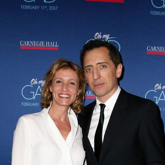 Exclusif - Alexandra Lamy et Gad Elmaleh lors du photocall du spectacle de Gad Elmaleh "Oh My Gad" au "Carnegie Hall" à New York, le 11 février 2017. © Dominique Jacovides/Bestimage