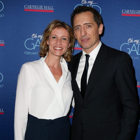 Exclusif - Alexandra Lamy et Gad Elmaleh lors du photocall du spectacle de Gad Elmaleh "Oh My Gad" au "Carnegie Hall" à New York, le 11 février 2017. © Dominique Jacovides/Bestimage