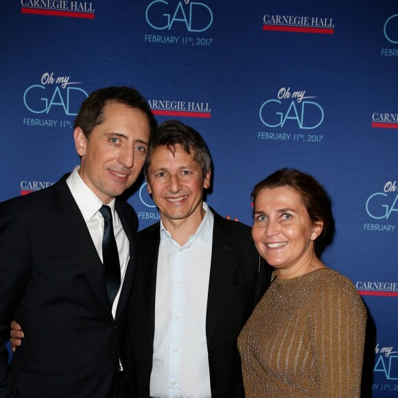 Exclusif - Gad Elmaleh et des invités lors du photocall du spectacle de Gad Elmaleh "Oh My Gad" au "Carnegie Hall" à New York, le 11 février 2017. © Dominique Jacovides/Bestimage