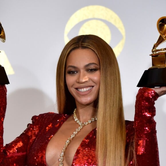 Beyonce lors de la 59e cérémonie des Grammy Awards, au Staples center de Los Angeles, le 12 février 2017.