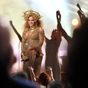 Beyonce lors de la 59e cérémonie des Grammy Awards, au Staples center de Los Angeles, le 12 février 2017.