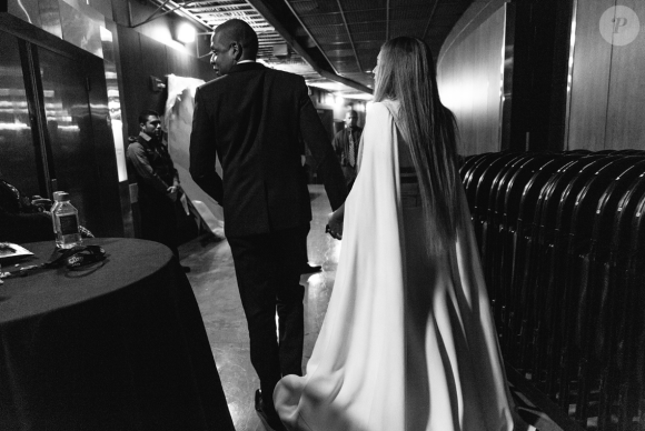 Beyoncé et Jay-Z après la cérémonie des Grammy Awards, à Los Angeles, le 12 février 2017.