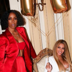 Beyoncé, sa soeur Solonage et Kelly Rowland après la cérémonie des Grammy Awards, à Los Angeles, le 12 février 2017.