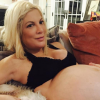 Tori Spelling enceinte, à moins d'un mois de son accouchement. 5 février 2017.