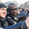 Lilian Thuram - Manifestation en marge de l'affaire Théo : 2 300 personnes ont manifesté à Paris pour dénoncer "les violences policières" place de la république le 18 février 2017. © Lionel Urman / Bestimage