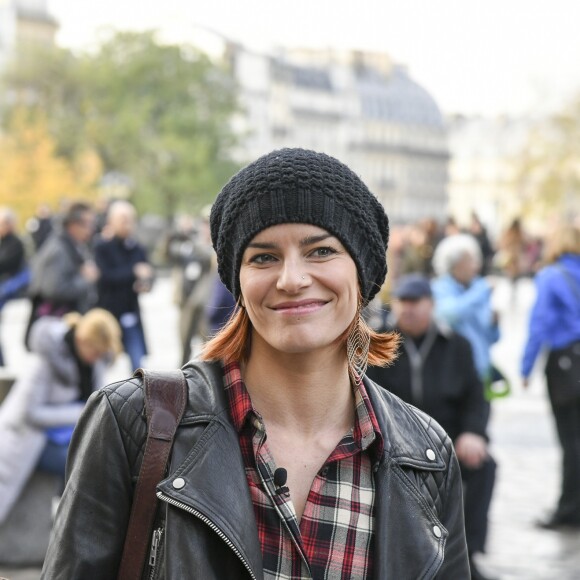 Exclusif - Fauve Hautot, invitée d'Enora Malagré dans son émission "Le Van" à Paris, qui sera diffusée le 20 février en 2ème partie de soirée sur CStar. © Pierre Perusseau / Bestimage
