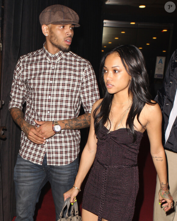 Chris Brown et sa petite amie Karrueche Tran un club d'Hollywood le 29 août 2012.