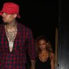 Chris Brown et sa petite amie Karrueche Tran au club Bootsy Bellows, Los Angeles le 15 juillet 2014.