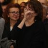 Jane Birkin très émue - Philippe Lerichomme (Parolier de Serge Gainsbourg) et Mathias Malzieu (Dionysos) reçoivent la médaille de Chevalier de l'ordre des arts et des lettres par Audrey Azoulay, la ministre de la Culture à Paris le 21 février 2017. © Denis Guignebourg/Bestimage