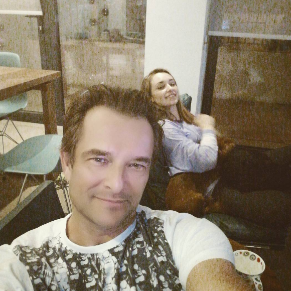 David Hallyday et sa fille Emma posant ensemble sur un cliché publié sur Instagram le 19 février 2017