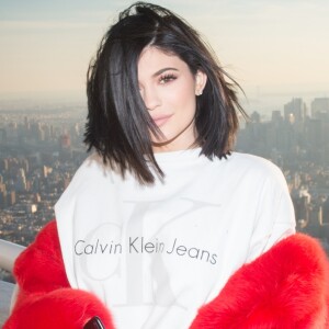 Kylie Jenner et son compagnon Tyga visitent l'Empire State Building pour la Saint Valentin à New York, le 14 février 2017