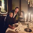 George Clooney et sa femme Amal enceinte ont diné au restaurant La Pérouse, dirigé par Gregory Lenz dans un salon privé. Paris le le 25 fevrier 2017.