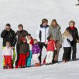 La famille royale des Pays-Bas au ski à Lech am Arlberg le 19 février 2011.