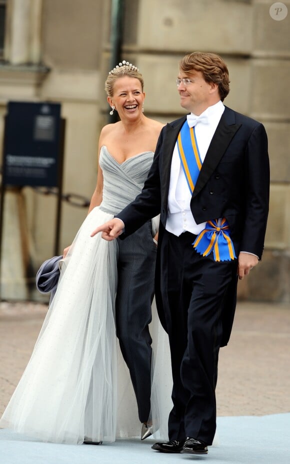 Le prince Friso d'Orange-Nassau et la princesse Mabel au mariage de Victoria de Suède le 19 juin 2010 à Stockholm.