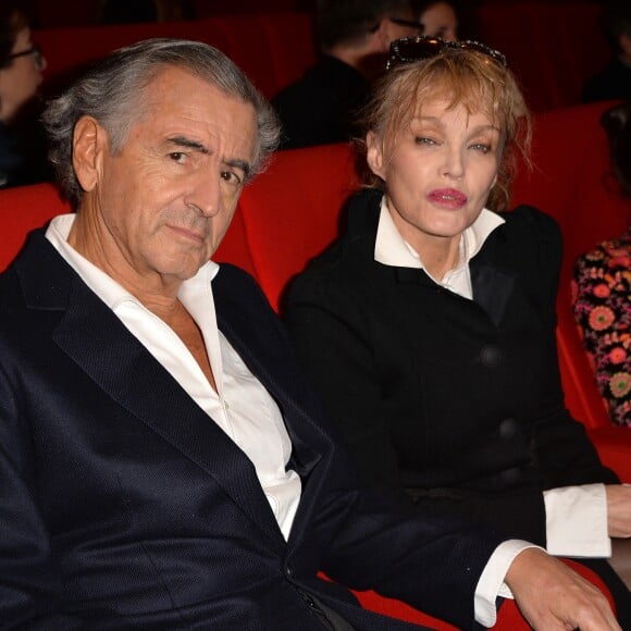 Arielle Dombasle et son mari Bernard-Henri Lévy (BHL) - Avant première du film "Monsieur & Madame Adelman" cinéma MK2 Bibliothèque à Paris, le 27 février 2017. © Veeren/Bestimage