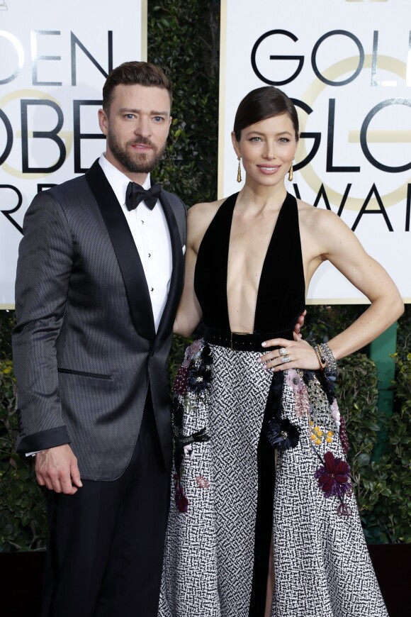 Justin Timberlake et sa femme Jessica Biel à La 74ème cérémonie annuelle des Golden Globe Awards à Beverly Hills, le 8 janvier 2017. © Olivier Borde/Bestimage