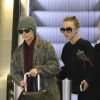 Vanessa Paradis, sa fille Lily-Rose Depp, arrivées de Los Angeles, le 11 janvier, à l'aéroport de Roissy.