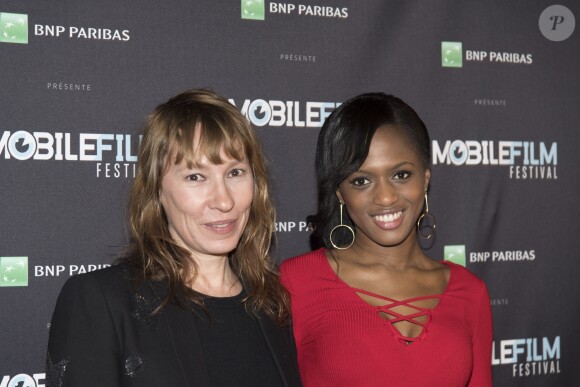 Emmanuelle Bercot et Maïmouna Doucouré - Mobile Film Festival au cinéma MK2 Bibliothèque à Paris, le 28 février 2017. © Pierre Perusseau/Bestimage