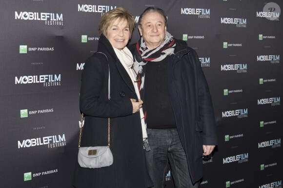 Véronique Jannot et Patrick Braoudé - Mobile Film Festival au cinéma MK2 Bibliothèque à Paris, le 28 février 2017. © Pierre Perusseau/Bestimage
