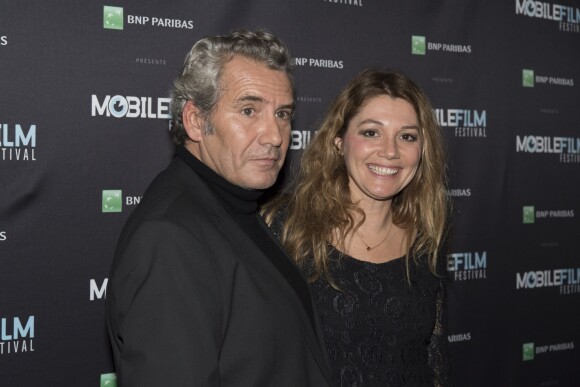 Manuel Gélin et sa femme Juliette Meyniac - Mobile Film Festival au cinéma MK2 Bibliothèque à Paris, le 28 février 2017. © Pierre Perusseau/Bestimage