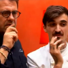 Michel Sarran et Guillaume - "Top Chef 2017" sur M6. Le 8 février 2017.