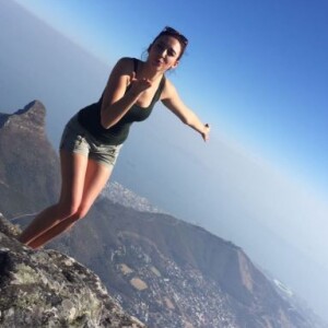 Delphine Wespiser à Cape Town, en Afrique du Sud. Photos publiées sur Twitter le 1er mars 2017.