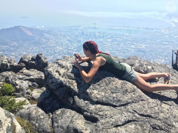 Delphine Wespiser à Cape Town, en Afrique du Sud. Photos publiées sur Twitter le 1er mars 2017.