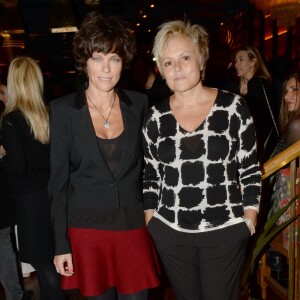 Exclusif - Muriel Robin et sa compagne Anne Le Nen à l'Inauguration du restaurant péruvien "Manko" de la star mondiale de la cuisine sud-américiane, Gaston Acurio au 15, avenue Montaigne à Paris le 5 février 2016. © Rachid Bellak/Bestimage