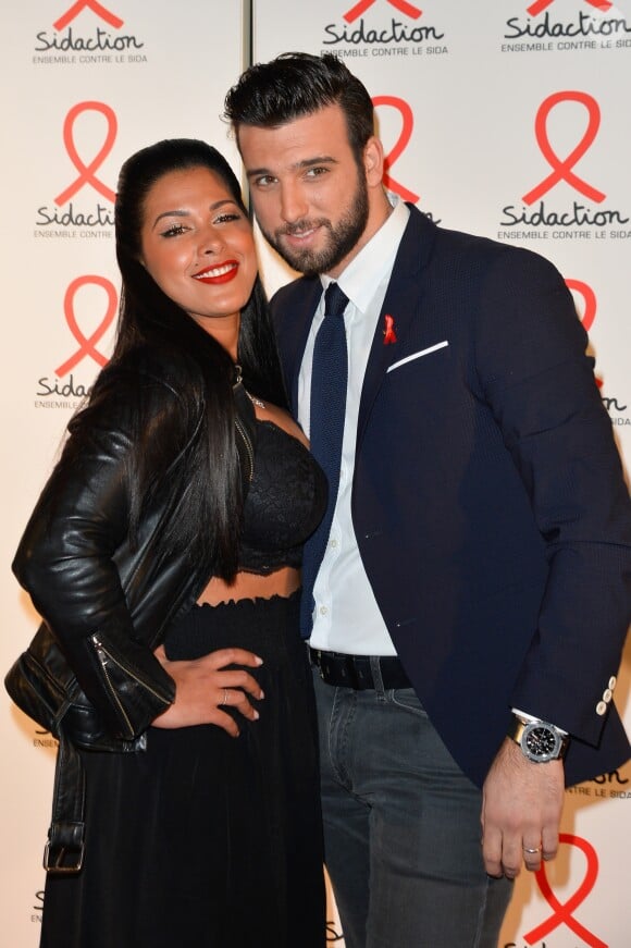 Ayem Nour et Aymeric Bonnery - Soirée de lancement du Sidaction 2017 au Musée du Quai Branly à Paris le 7 mars 2017. © Coadic Guirec/Bestimage