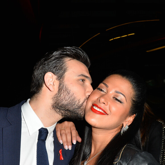 Aymeric Bonnery et Ayem Nour - Soirée de lancement du Sidaction 2017 au Musée du Quai Branly à Paris le 7 mars 2017. © Coadic Guirec/Bestimage