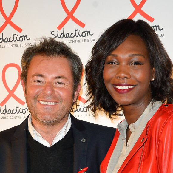 Jérôme Anthony et Kareen Guiock - Soirée de lancement du Sidaction 2017 au Musée du Quai Branly à Paris le 7 mars 2017. © Coadic Guirec/Bestimage