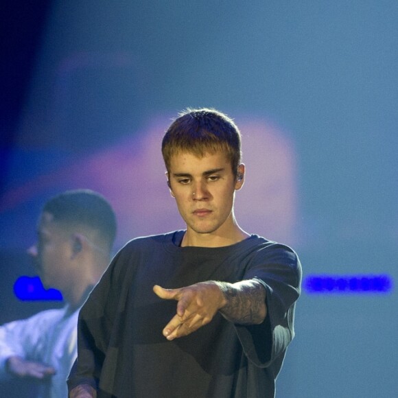 Justin Bieber en concert à Amsterdam dans la cadre de sa tournée "Purpose World Tour". Pays-Bas, le 8 octobre 2016.