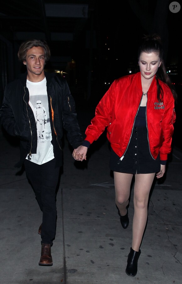 Le mannequin Ireland Baldwin et son compagnon Noah Schweizer arrivent au Peppermint Club à West Hollywood le 13 janvier 2017