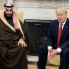 U.S. President Donald Trump (R) meets with Mohammed bin Salman, Deputy Crown Prince and Minister of Defense of the Kingdom of Saudi Arabia, in the Oval Office at the White House, March 14, 2017 in Washington, DC. Pool photo by Mark Wilson/UPI14/03/2017 - WASHINGTON
