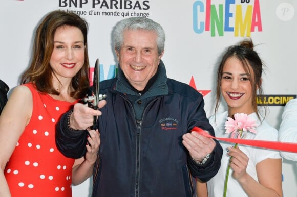 Elsa Zylberstein, Claude Lelouch et Alice Belaïdi lors du lancement du 18ème Printemps du Cinéma au cinéma Pathé Beaugrenelle à Paris, France, le 19 mars 2017. © Coadic Guirec/bestimage