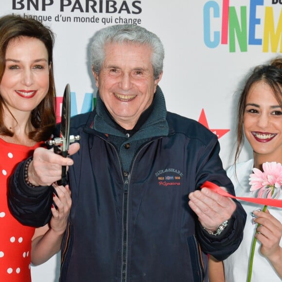 Elsa Zylberstein, Claude Lelouch et Alice Belaïdi lors du lancement du 18ème Printemps du Cinéma au cinéma Pathé Beaugrenelle à Paris, France, le 19 mars 2017. © Coadic Guirec/bestimage