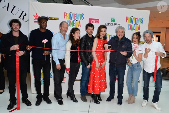 Félix Moati, Abd al Malik, Hippolyte Girardot, Anaïs Demoustier, Pierre Deladonchamps, Elsa Zylberstein, Claude Lelouch, Alice Belaïdi et Guillaume Gouix lors du lancement du 18ème Printemps du Cinéma au cinéma Pathé Beaugrenelle à Paris, France, le 19 mars 2017. © Coadic Guirec/bestimage