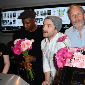 Abd al Malik, Guillaume Gouix et Hippolyte Girardot lors du lancement du 18ème Printemps du Cinéma au cinéma Pathé Beaugrenelle à Paris, France, le 19 mars 2017. © Coadic Guirec/bestimage