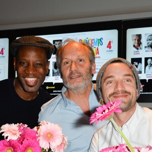 Abd al Malik, Hippolyte Girardot et Guillaume Gouix lors du lancement du 18ème Printemps du Cinéma au cinéma Pathé Beaugrenelle à Paris, France, le 19 mars 2017. © Coadic Guirec/bestimage