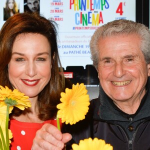 Elsa Zylberstein et Claude Lelouch lors du lancement du 18ème Printemps du Cinéma au cinéma Pathé Beaugrenelle à Paris, France, le 19 mars 2017. © Coadic Guirec/bestimage
