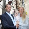 Donald Trump Jr et sa femme Vanessa Haydon, accompagnés de leur fille Chloe, vont voter pour les primaires républicaines des élections présidentielles américaines à New York. Le 19 avril 2016