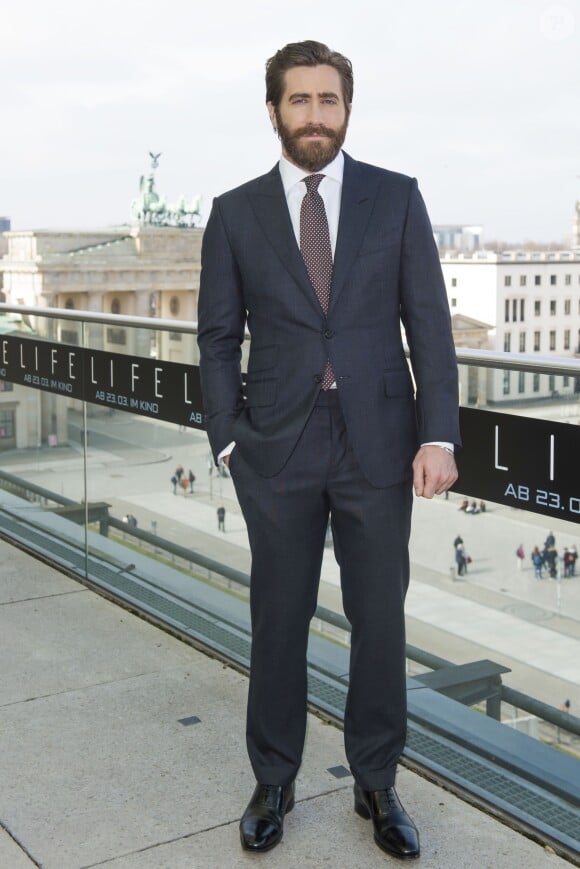 Jake Gyllenhaal au photocall du film "Life - Origine Inconnue" à Berlin le 14 mars 2017.