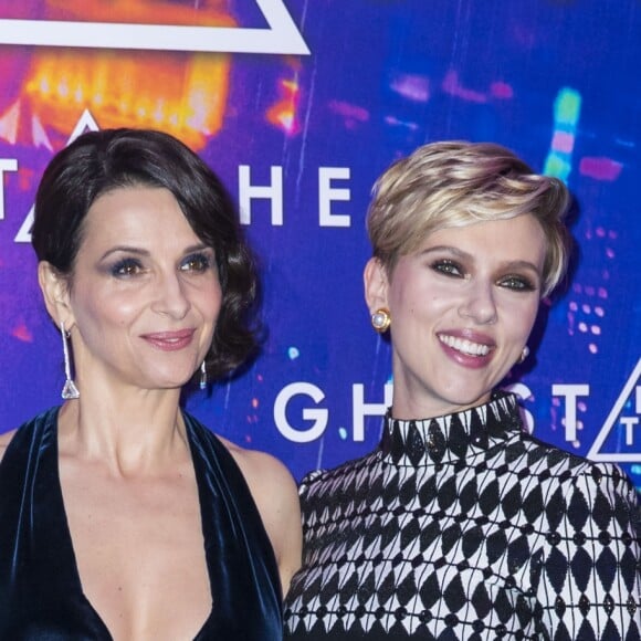 Juliette Binoche et Scarlett Johansson - Avant-première du film "Ghost in the Shell" au Grand Rex à Paris, le 21 mars 2017. © Olivier Borde/Bestimage