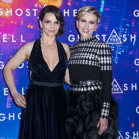 Juliette Binoche et Scarlett Johansson - Avant-première du film "Ghost in the Shell" au Grand Rex à Paris, le 21 mars 2017. © Olivier Borde/Bestimage