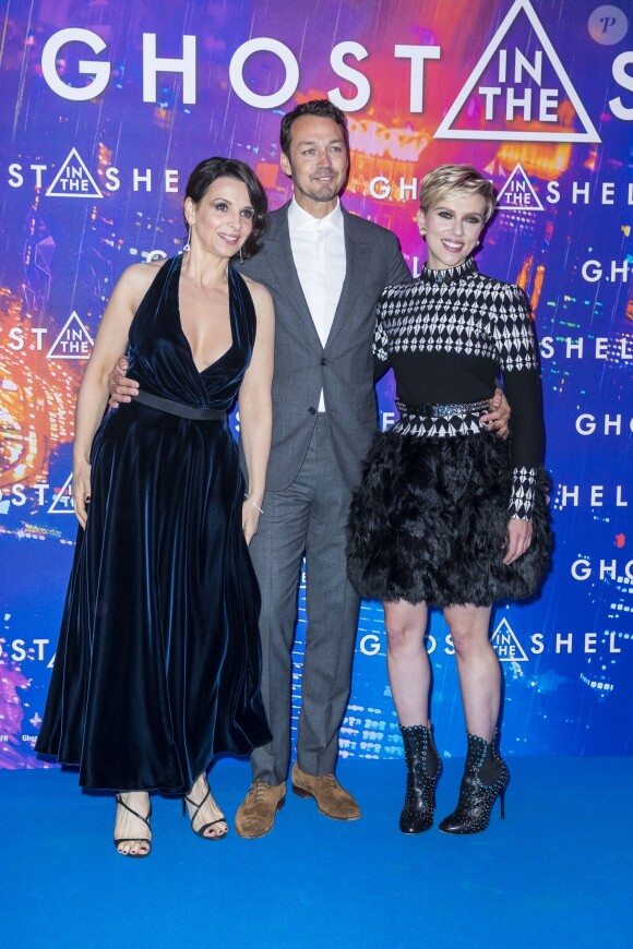 Juliette Binoche, Scarlett Johansson, Rupert Sanders - Avant-première du film "Ghost in the Shell" au Grand Rex à Paris, le 21 mars 2017. © Olivier Borde/Bestimage