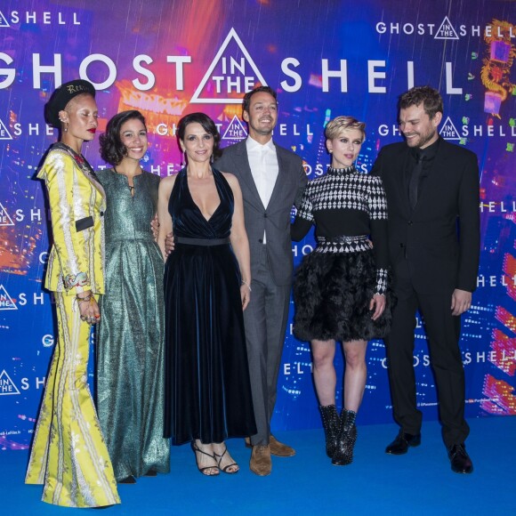 Danusia Samal, Adwoa Aboah, Juliette Binoche, Scarlett Johansson, Rupert Sanders et Pilou Asbaek - Avant-première du film "Ghost in the Shell" au Grand Rex à Paris, le 21 mars 2017. © Olivier Borde/Bestimage